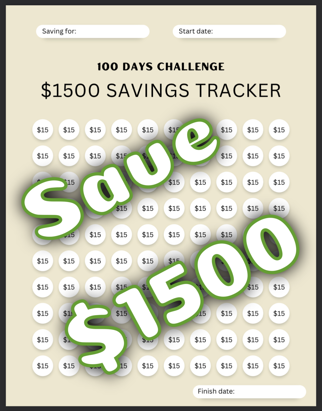 100 DAY SAVING CHALLENGE BUNDLE