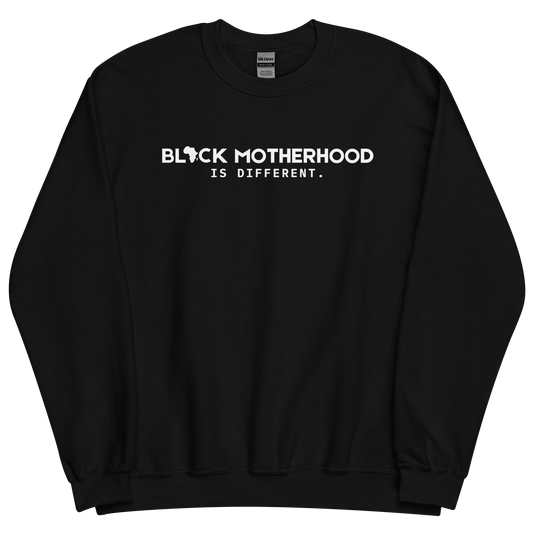 1 BLACK MOTHERHOOD CREW- WHITE TEXT!