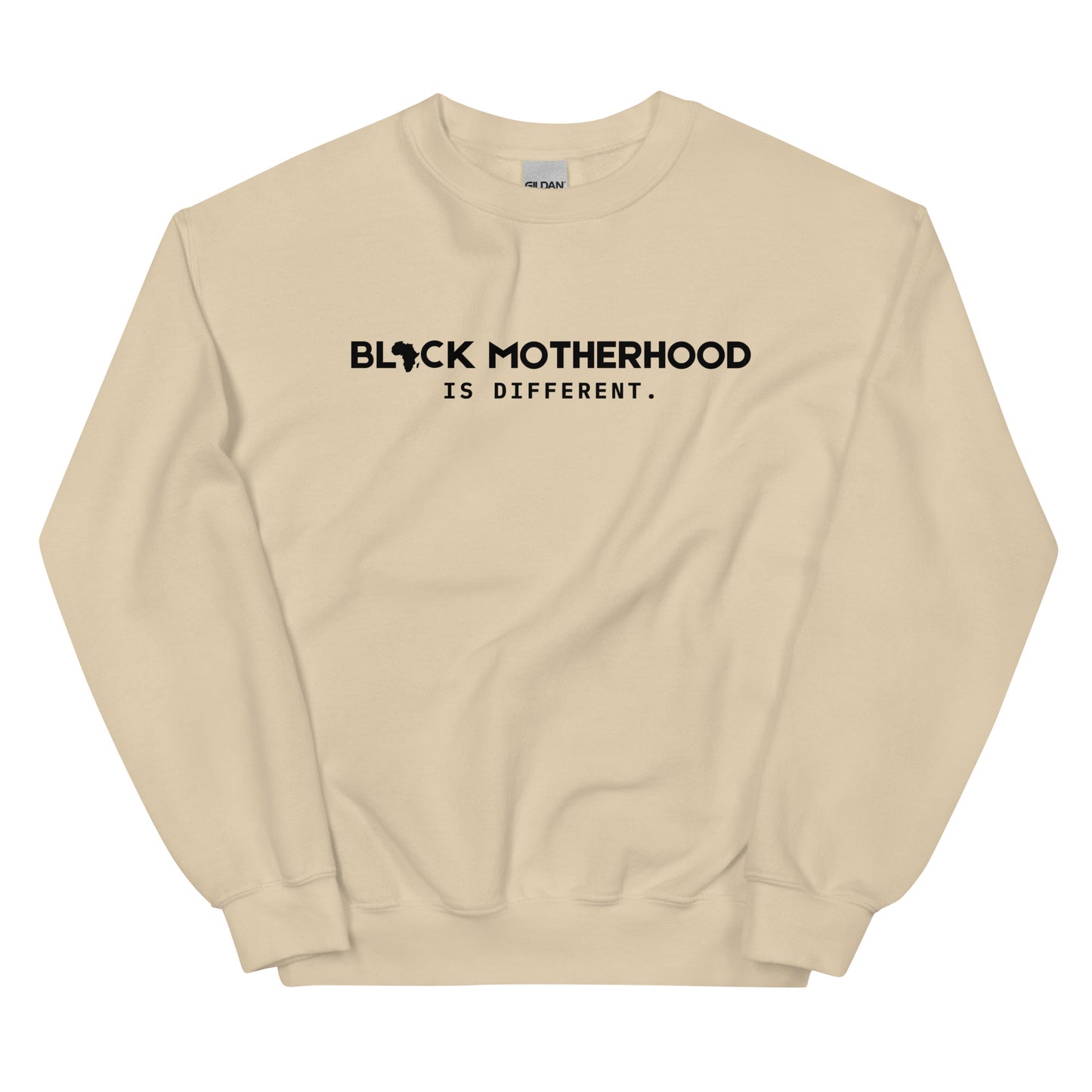 1 BLACK MOTHERHOOD CREW- BLACK TEXT!